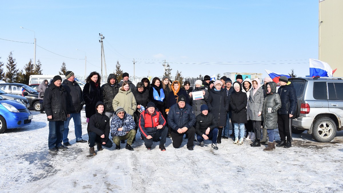 В Александро-Невском районе состоялся автопробег в поддержку Президента