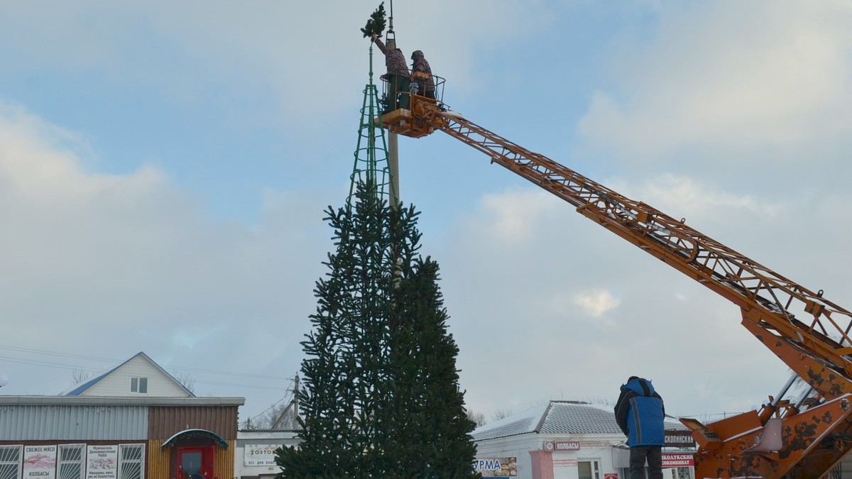 В Путятине установили новогоднюю елку | 14.12.2022 | Рязань - БезФормата