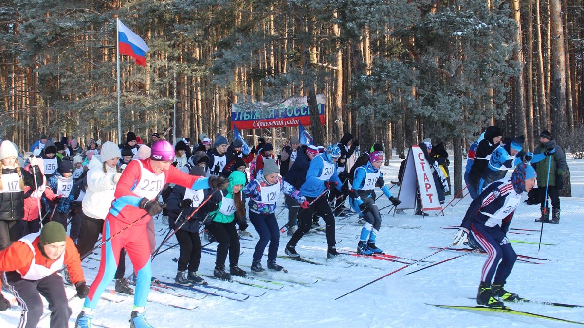 Около 200 сараевцев участвовали во Всероссийской массовой гонке «Лыжня